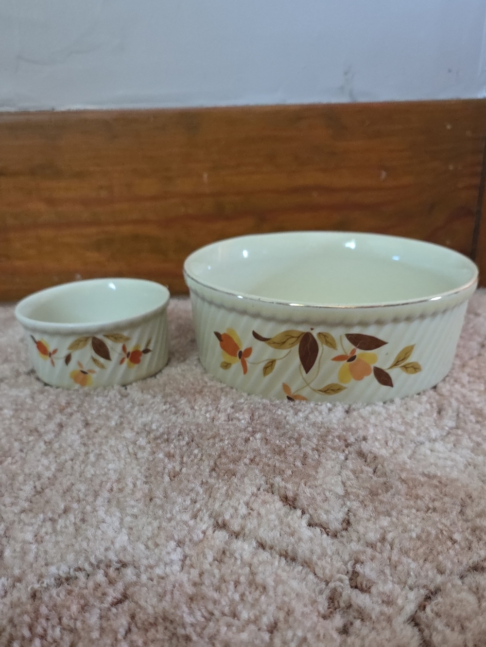 Jewel Tea Autumn Leaf Ceramic Baking Dish Set